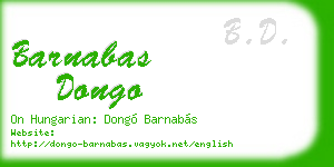 barnabas dongo business card